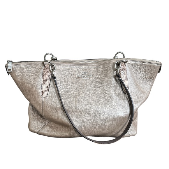 Coach large Metallic Leather Tote - Picture 8 of 16